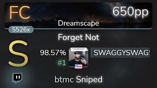 [Live] SWAGGYSWAGSTER | Ne Obliviscaris - Forget Not [Dreamscape] 98.57% {#1 650pp FC} - osu!
