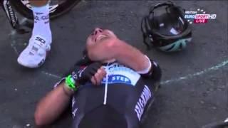 [HD] Horrible Mark Cavendish crash - Tour de France 2014 - Stage 1