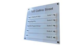 Acrylic Directory Sign / Way Finding Sign / Business Name List Sign Board