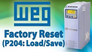 VFD Factory Reset - WEG CFW300 Variable Frequency Drive