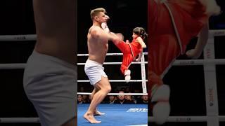 The moment the burly man was showing off, the 6-year-old girl kicked it off with one foot #kungfu