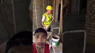 Cara paten membuat kepala plesteran #short #construction #contruction #tukang #funny #diy