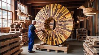 Wood Recycling Project | The Old Craftsman Utilizes Scrap Wood To Create Wooden Wonders