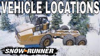 Snowrunner Vehicle Locations Caterpillar 745c location Alaska Map