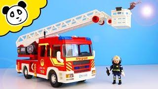 Playmobil Feuerwehr - Feuerwehr Löschfahrzeug - Spielzeug auspacken & spielen - Pandido TV