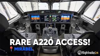 Airbus A220 flight test, paint shop & cabin outfitting!