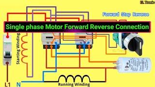 How to Run Single Phase Motor Forward and Reverse | Single Phase Motor Forward Reverse