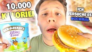 10.000 KALORIEN an einem Tag ESSEN Challenge!! 2.0 - Schaffe ich es diesmal?(Mein Bauch)