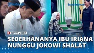 Cukup Sederhana Ibu Negara Iriana, Duduk di Depan Masjid Tunggu Presiden Jokowi Shalat Jumat