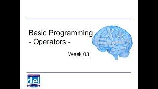 IT Del - Dasar Programming : C Operators part 2