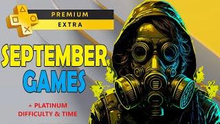 Playstation Plus Extra & Premium Games September 2024 - All Games + Platinum Difficulty & Time