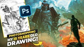 I DID THIS with my 15 years old drawing in Photoshop! (Photoshop Composition Tutorial)