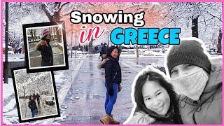 SNOWING IN GREECE/ SNOW WALKING TOUR LARISSA CITY️ @Jharieltravel