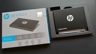 HP SSD S750 2.5" 512GB 560MB/s - Unboxing & Speed Test