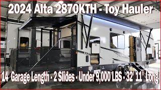 2024 Alta 2870KTH Toy Hauler Trailer by East To West RVs at Couchs RV Nation - RV Review #camping