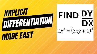 IMPLICIT DIFFERENTIATION Made EASY - Mastering the Basics in 10 Minutes! | AP Calculus AB BC Calc 1