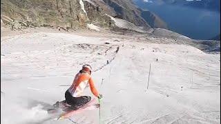 Ski training with Petra Vhlova and Ski Zenit in Saas Fee and more 