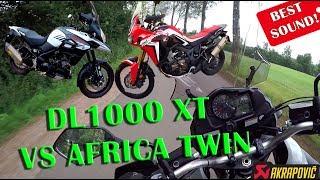 V-Strom 1000 XT 2017 (Akrapovic) vs Africa Twin?! - HQ Sound review!