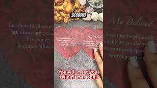 Scorpio ️ WOW YOU WILL MEET UR TWIN FLAME  SOON #scorpiotarot #scorpio #ienigma #shorts #trending