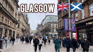 Glasgow, Scotland 󠁧󠁢󠁳󠁣󠁴󠁿 Walking Tour UK  4K HD February 11, 2024