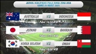 Jadwal Kualifikasi Piala Dunia Zona Asia | INDONESIA VS AUSTRALIA