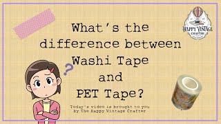 What's the difference between Washi vs PET Tape?‍️Let's craft & find out! #washitape #papercraft