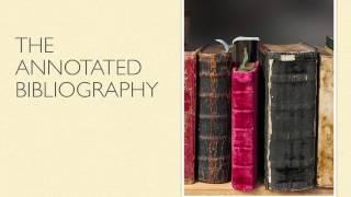 Literature Reviews and Annotated Bibliographies - Research Essay Writing Tutorial