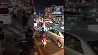 Pedestrian crossing the busiest road  #shorts #drive #dhaka #traffic(4)