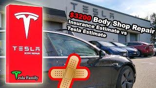 $3200 TESLA BODY SHOP REPAIR | Insurance Estimate vs. Tesla Estimate