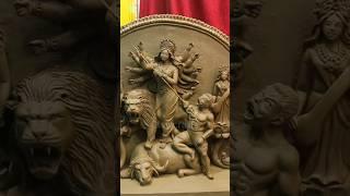 Durga mata murti making with clay