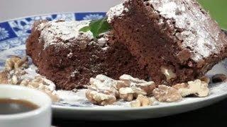 Cómo hacer brownies de chocolate y nueces : Postres fáciles y ricos