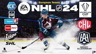 NHL 24 [European Leagues] | Sports Game Arenas and All Team Intros  