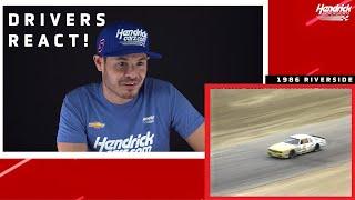 Hendrick Motorsports drivers react to 1986 Riverside NASCAR Cup Series race