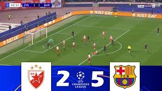 Crvena Zvezda protiv FC Barcelona [2-5] | UEFA Liga prvaka 2024/25 | Vrhunci utakmice!