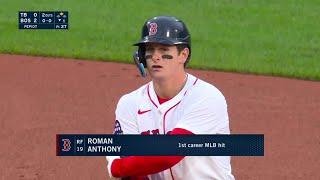 Roman Anthony's 1st Major League hit is a 2-RBI double to give the Red Sox the lead! WEEI + NESN