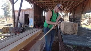 Father and Son Sawmill Operation/Sawing Cross Ties