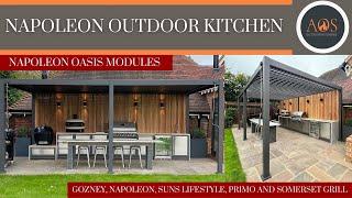 MODULAR OUTDOOR KITCHEN WITH PERGOLA | NAPOLEON | GOZNEY | SOMERSET GRILLS | PRIMO | HERTFORDSHIRE