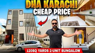 UNBELIEVABLE PRICE! 120 Sq. Yards TWO-UNIT Bungalow in DHA Karachi Phase 7 Ext | Prime Location! 