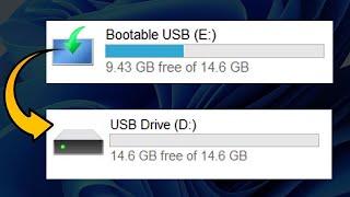 Convert Bootable USB Drive to Normal - How To Unbootable Pendrive Into Original ↺