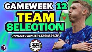 FPL GW12 TEAM SELECTION | Fantasy Premier League 2024/25