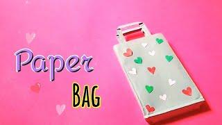 How to make paper bag for gift using white paper | Gift bag