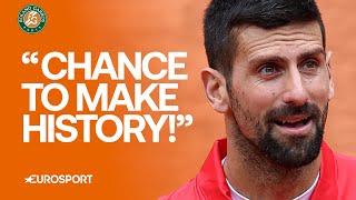 Novak Djokovic on his quest for a 25th major title after opening round win at the French Open 