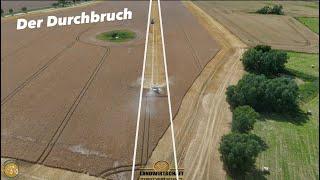 Der Durchbruch mit dem Lexion 8800 & 13,80m Schneidwerk Vorführung CLAAS Mähdrescher Getreideernte