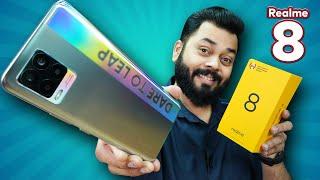 realme 8 Unboxing And First Impressions  6.4" AMOLED Screen, 64MP Camera, Helio G95 & More