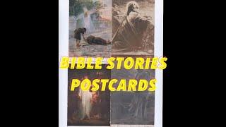 collection of vintage postcards / Biblical stories on postcards