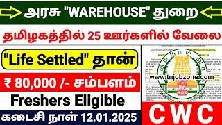 PERMANENT GOVERNMENT JOBS 2025 IN TAMIL  CWC DEPT FRESHERS GOVT JOBS 2025 TN GOVERNMENT JOBS 2025