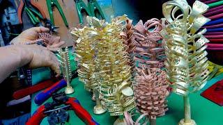 The process of making beautiful jewelry in large quantities. Amazing Korean jewelry factory