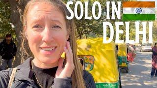 First Time in DELHI  Solo Traveling India: Old Delhi, Trying the Delhi Metro, Parks & Tombs