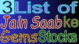 List of Jain Saab ke Gems by Sandeep Jain Ep-3, Stocks with strong fundamentals stock market India