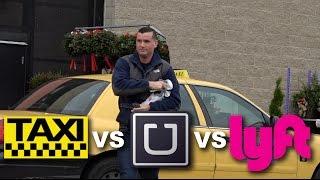 Who's The cheapest?! Taxi vs Uber vs Lyft! Ride Share Social Experiment!